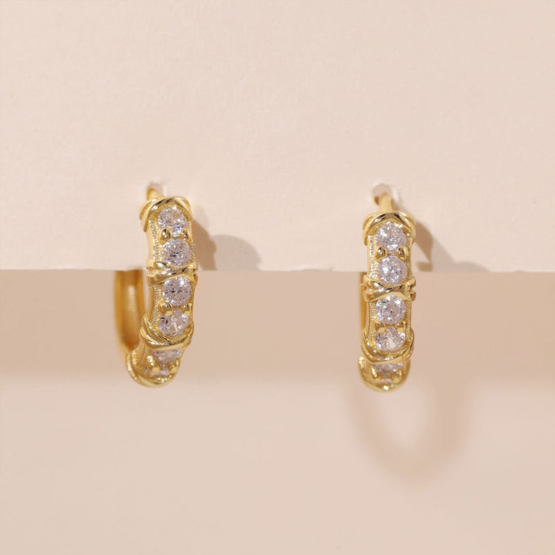 Pave Diamond Huggies Earring