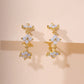 Open Flower Hoop Earring