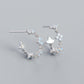 Open Flower Hoop Earring