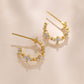 Open Flower Hoop Earring