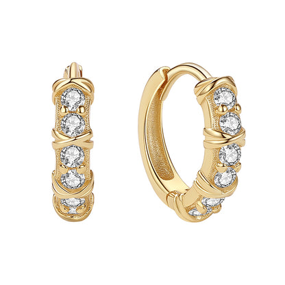 Pave Diamond Huggies Earring