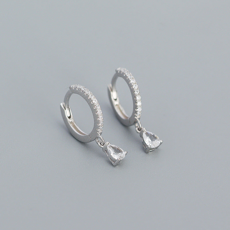 Teardrop Huggies Hoop Earring