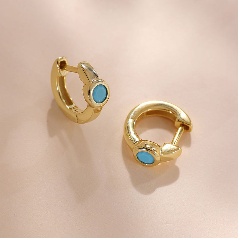 Turquoise Hoop Earrings