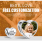 Engrave Name&Custom Photo Original Heart Bead